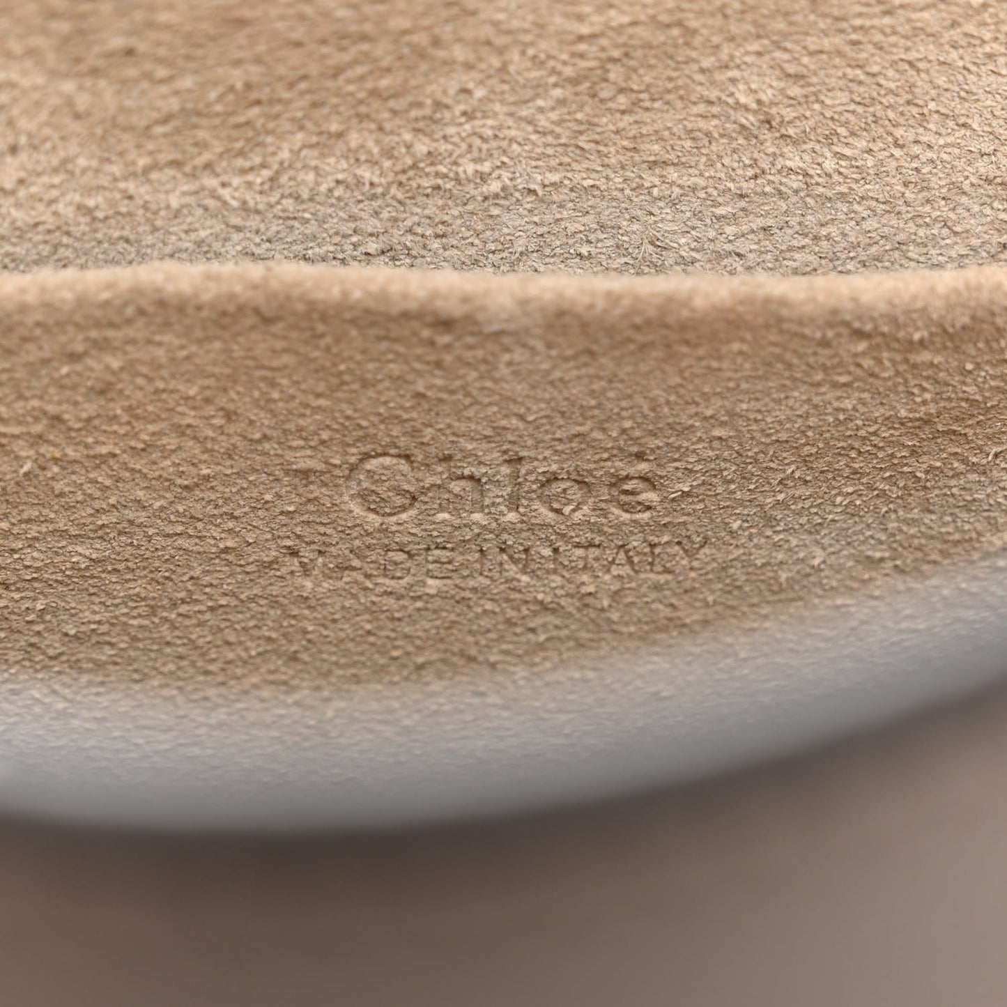 Calfskin Suede Small Nile Bracelet Bag Motty Grey