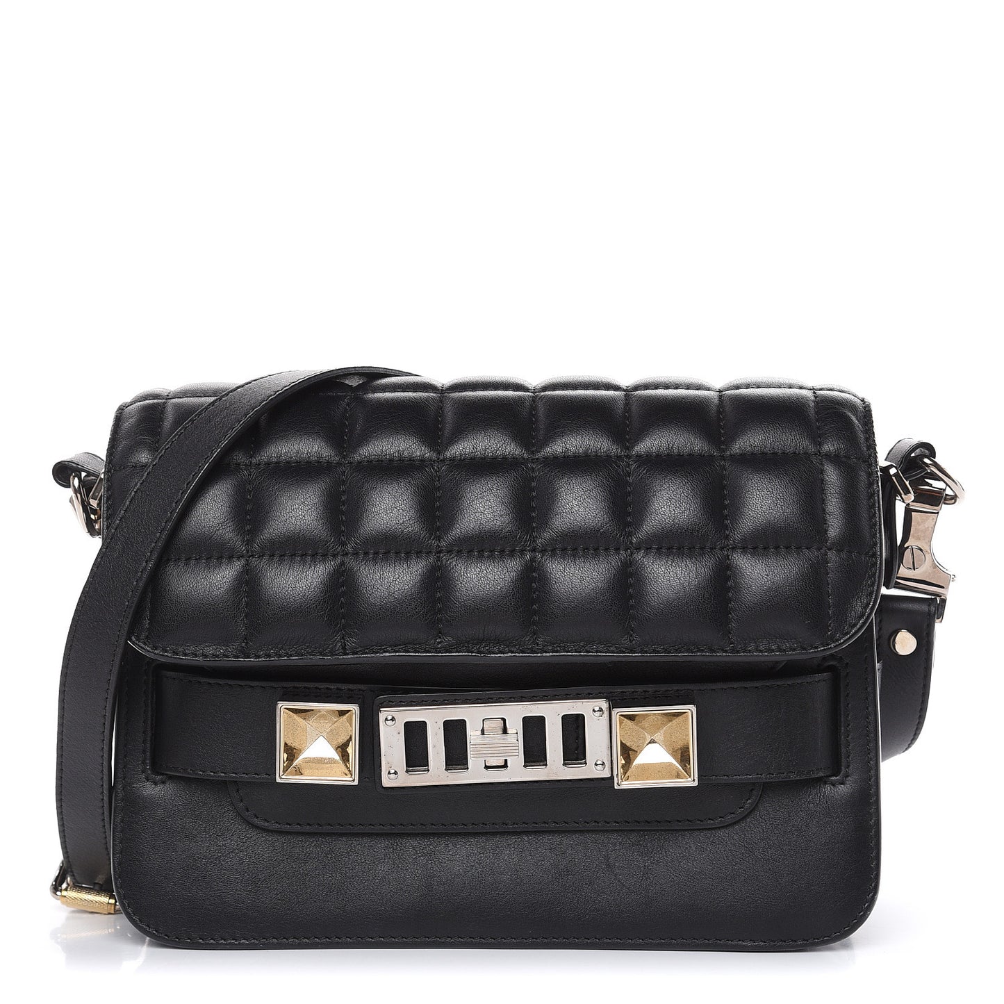 Lambskin Quilted Mini PS11 Classic Shoulder Bag Black