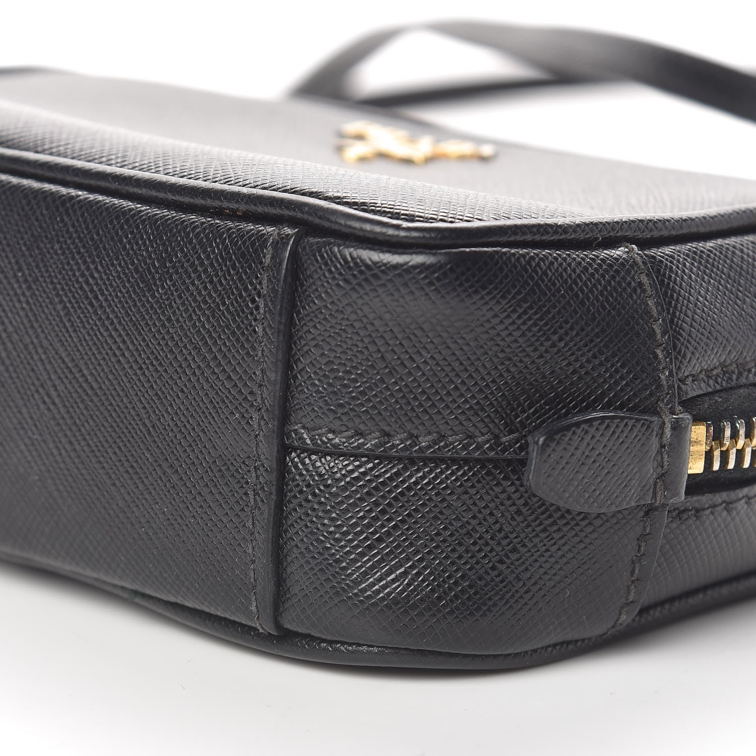 Prada Saffiano Mini Camera Crossbody Bag Black 10 of 11