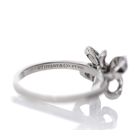 Tiffany Platinum Diamond .20ct Double Bow Ring 52 6 5 of 6