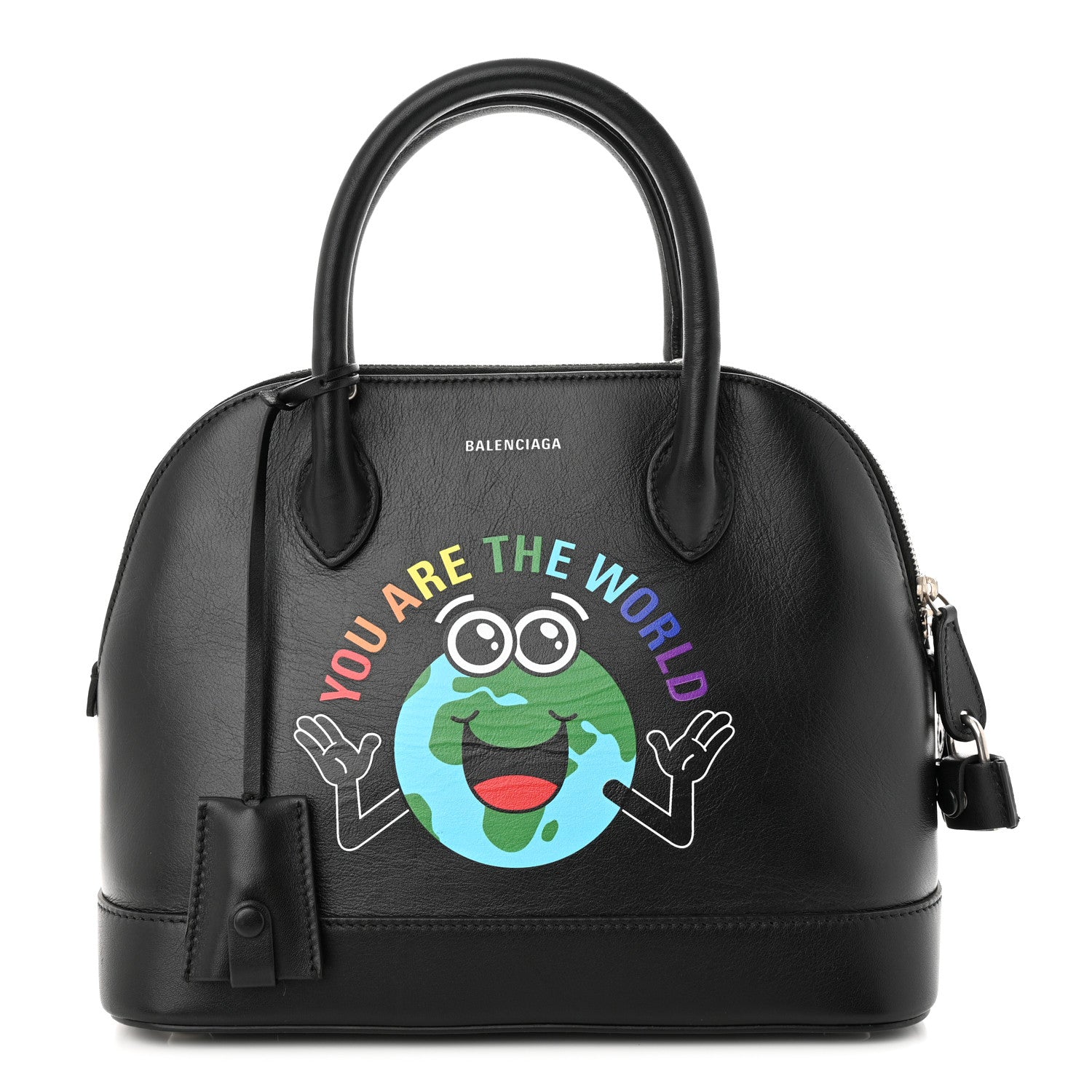 Balenciaga Calfskin You Are The World S Ville Top Handle Bag Black Multicolor 1 of 13