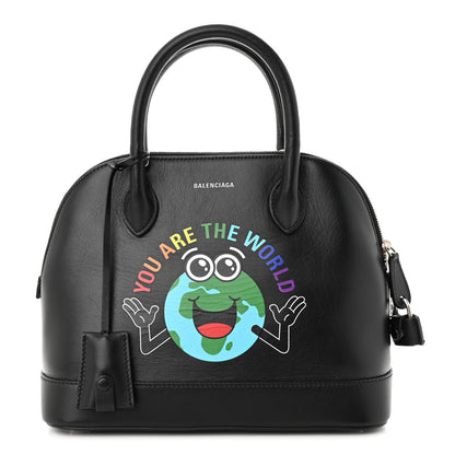 Balenciaga Calfskin You Are The World S Ville Top Handle Bag Black Multicolor 1 of 13