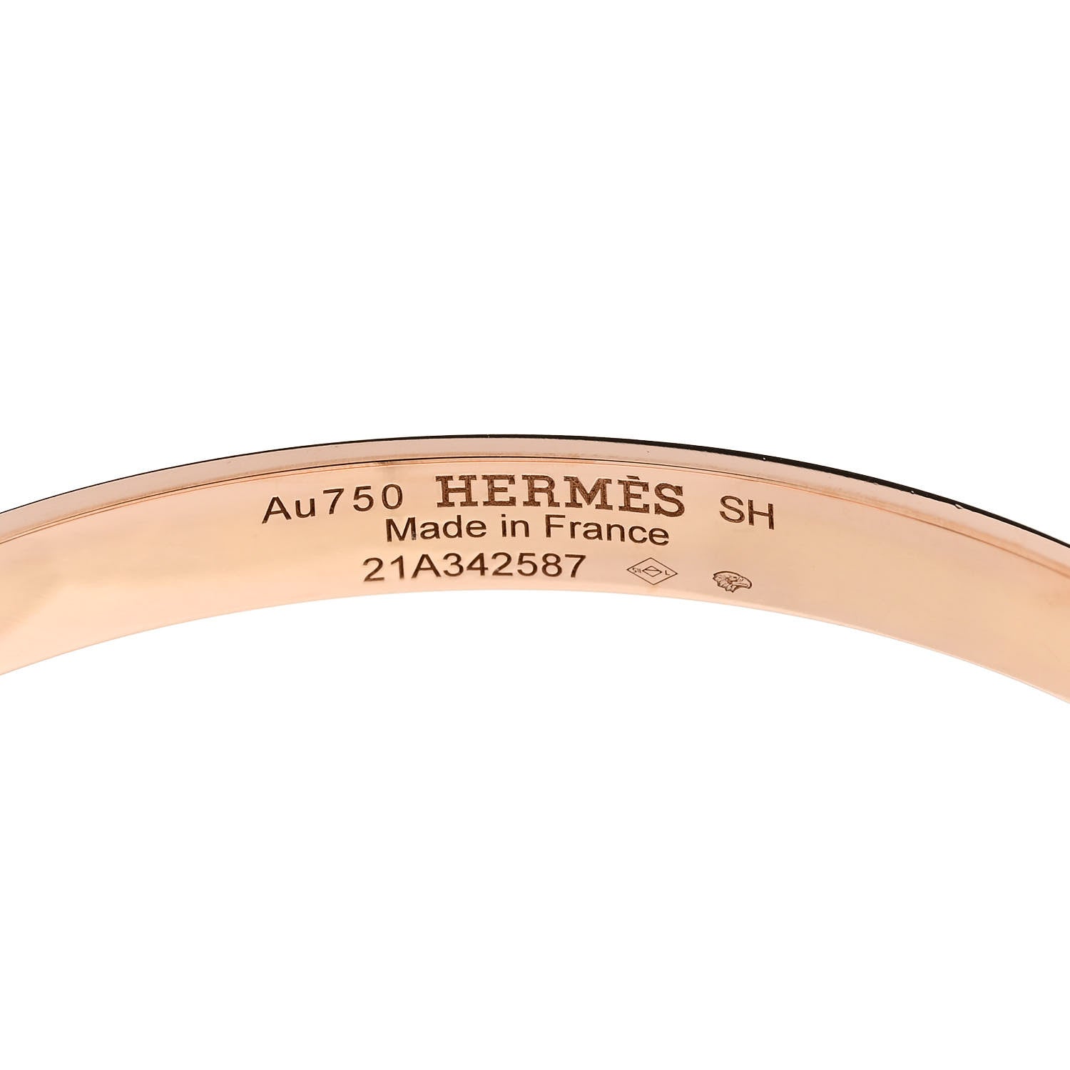 Hermes 18K Rose Gold PM Collier De Chien Bracelet SH 3 of 4