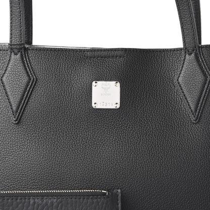 MCM Grained Calfskin Medium Yris Shopper Tote Black 9 of 9