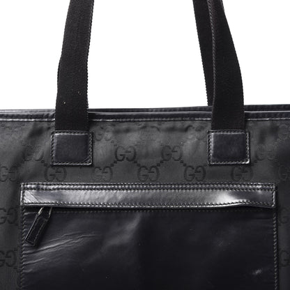 Gucci Nylon Monogram Calfskin Large Tote Bag Black 13 of 13