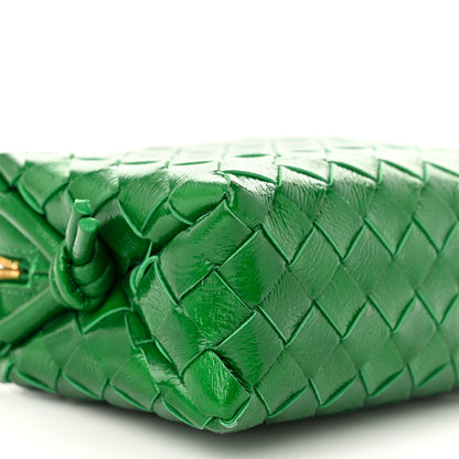 Bottega Veneta Patent Nappa Intrecciato Mini Loop Camera Bag Green 8 of 11
