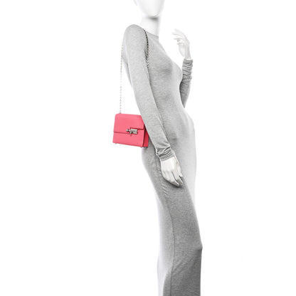 Hermes Chevre Mysore Mini Verrou Chaine Bag Rose Lipstick 2 of 10