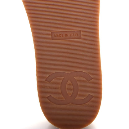 Chanel Tweed Cork CC Mule Sandal 37 White 9 of 10