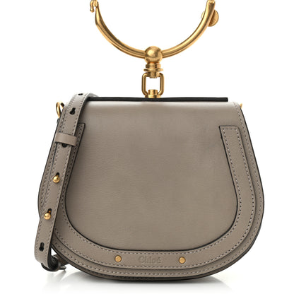 Chloe Calfskin Suede Small Nile Bracelet Bag Motty Grey 8 of 10