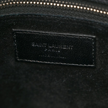 Saint Laurent Calfskin Crocodile Embossed Small Sac de Jour Black 6 of 10