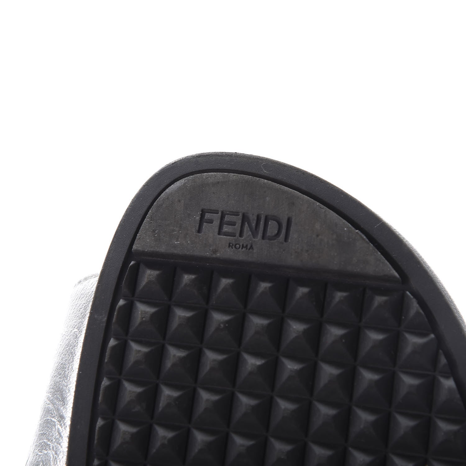 Fendi Metallic Nappa Crystal Flowerland Crisscross Slide Sandals 40 Argento Bronze Gold 7 of 10