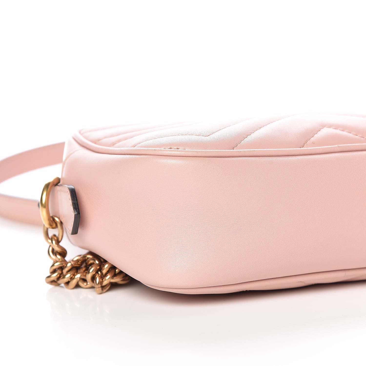 Gucci Calfskin Matelasse Mini GG Marmont Chain Shoulder Bag Perfect Pink 8 of 10