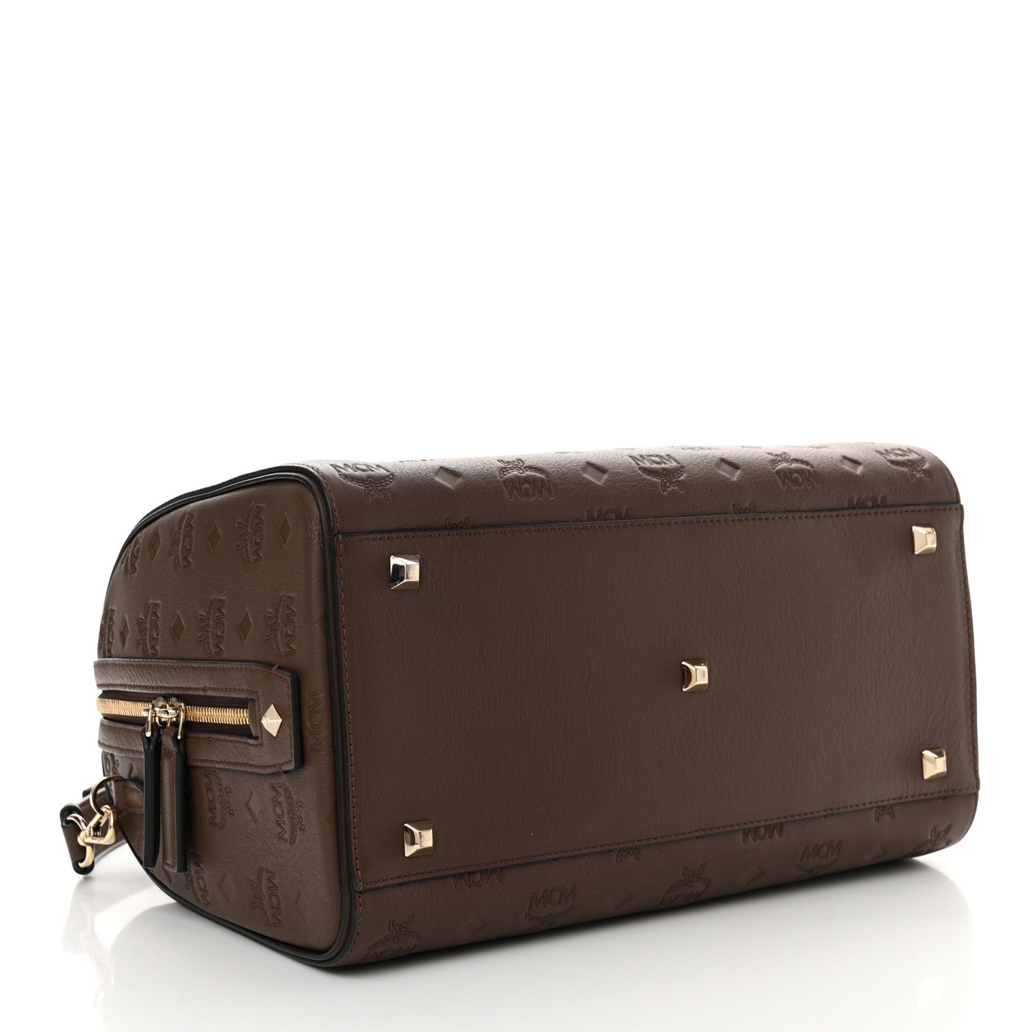 Calfskin Ottomar Monogram Medium Essential Boston Bag Chestnut