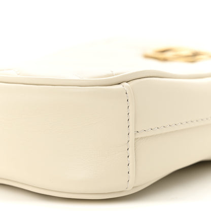 Gucci Calfskin Matelasse Mini GG Marmont Crossbody Bag White 10 of 10