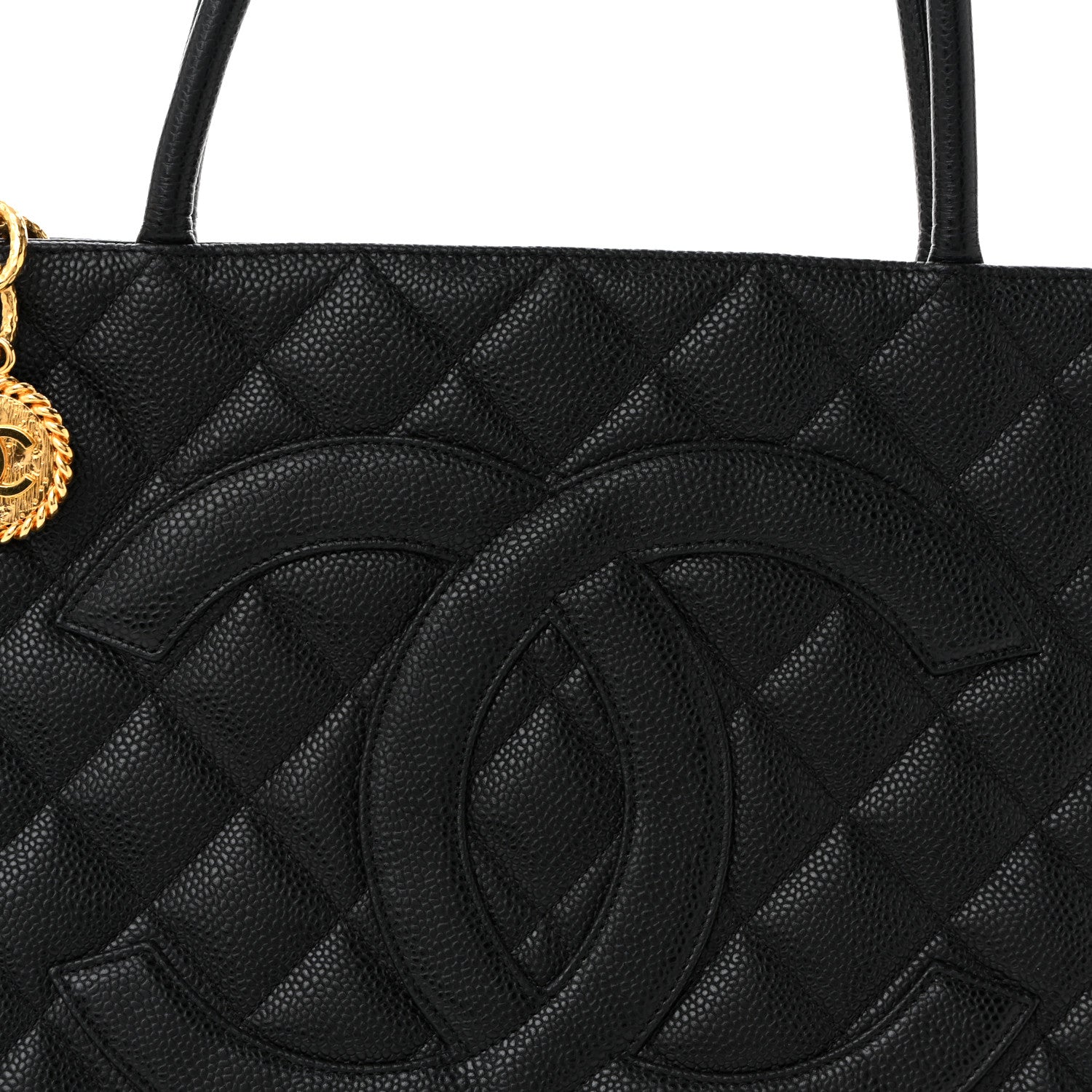 Chanel Caviar Quilted Medallion Tote Black 8 of 10