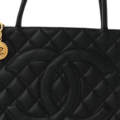 Chanel Caviar Quilted Medallion Tote Black 8 of 10