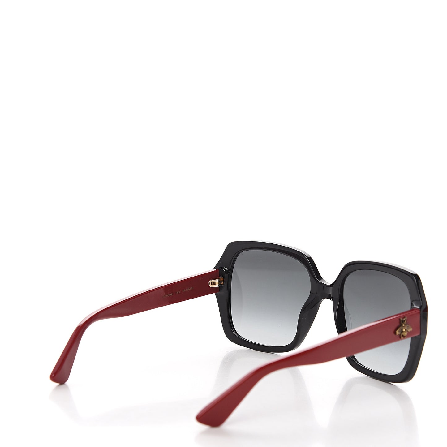 Acetate Square Frame GG0096S Sunglasses Black Red