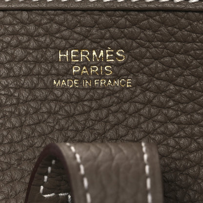 Hermes Taurillon Clemence Evelyne III PM Etoupe 6 of 11