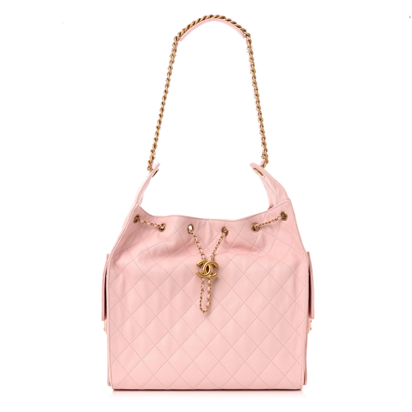 Caviar Quilted Medium Chanel 25 Handbag Light Pink