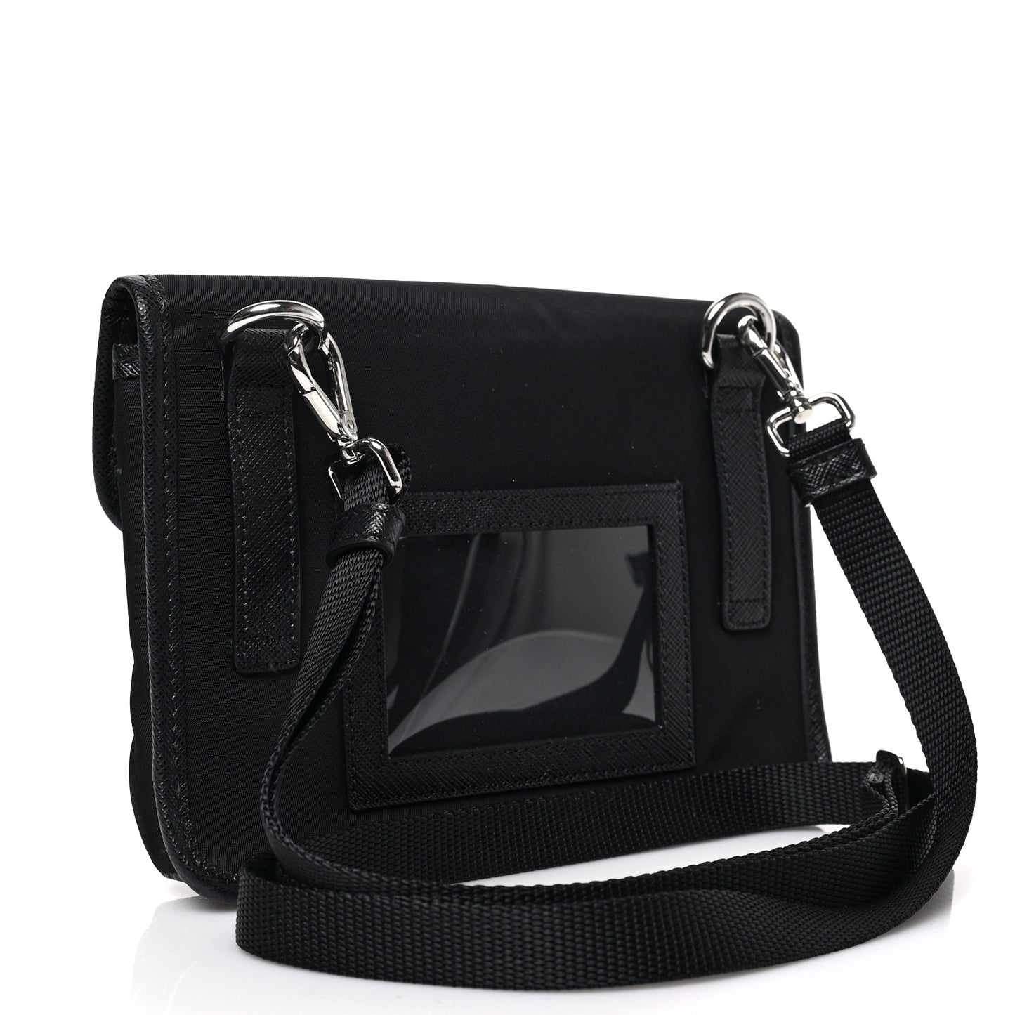 Re-Nylon Saffiano Smartphone Case Crossbody Black