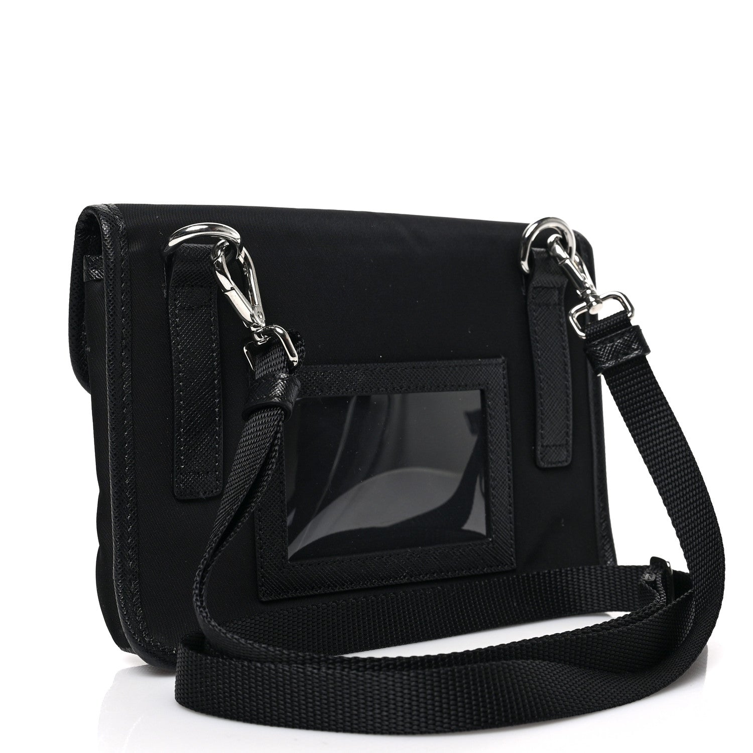 Prada Re-Nylon Saffiano Smartphone Case Crossbody Black 3 of 8
