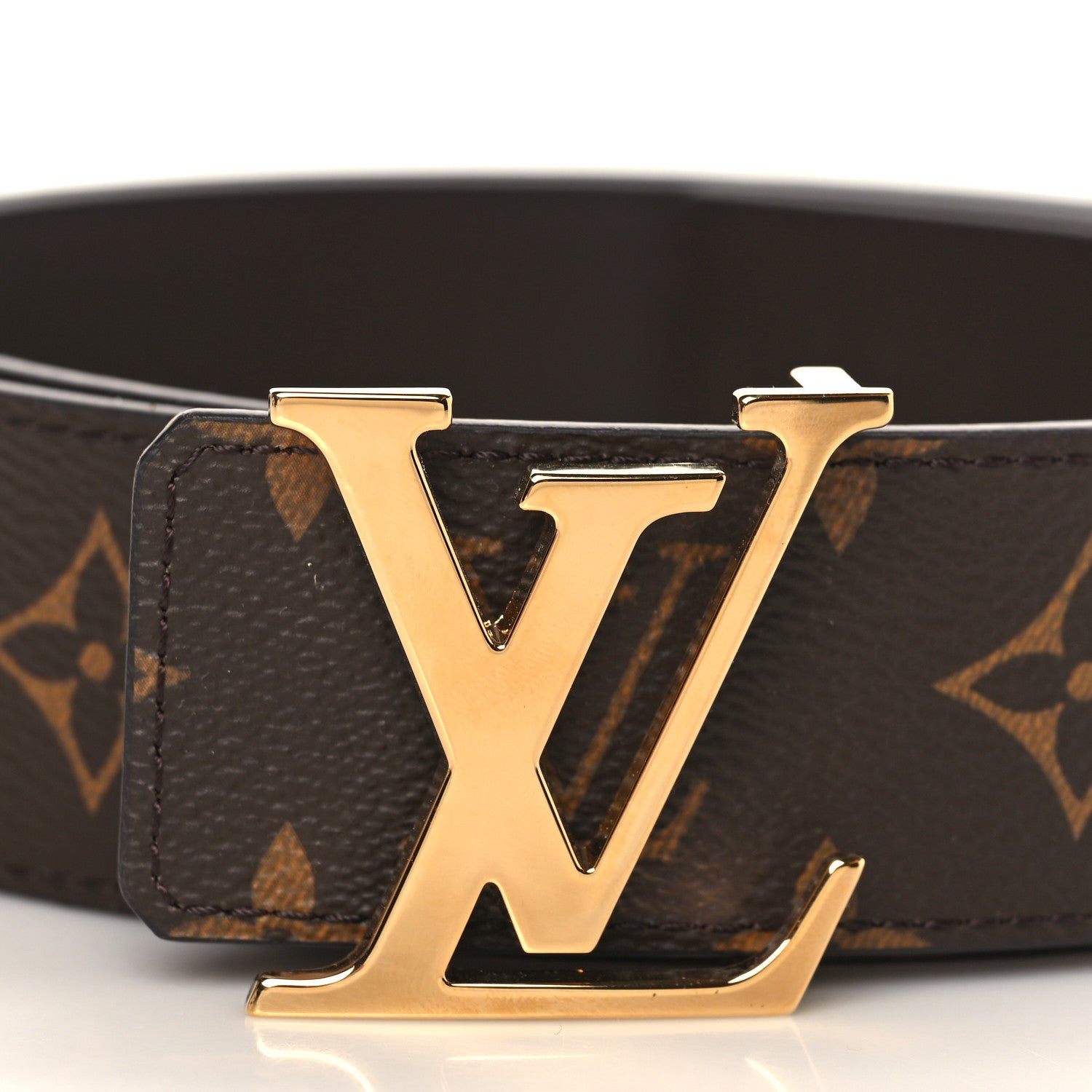 Louis Vuitton Calfskin Monogram 40mm LV Initiales Reversible Belt 100 40 Brown 2 of 5