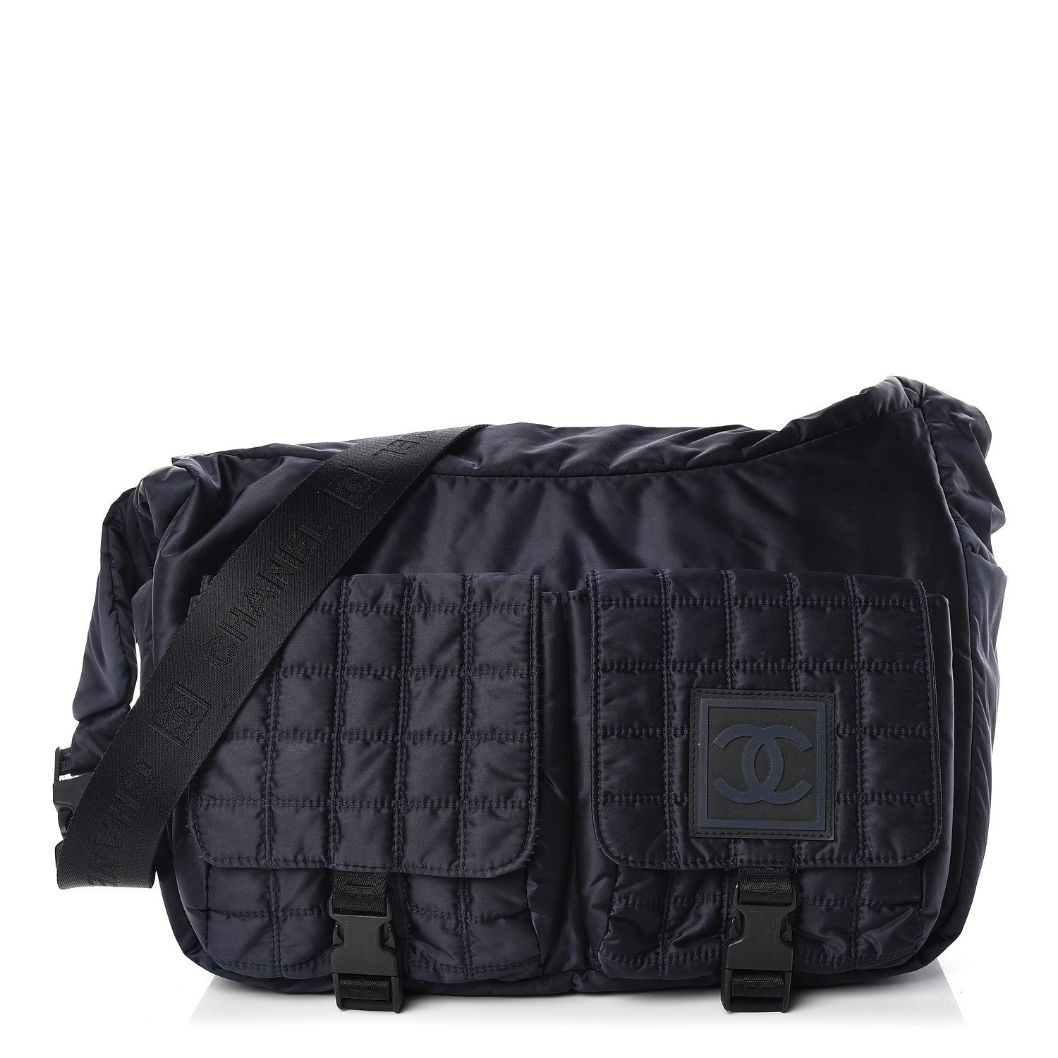 Chanel Nylon Quilted Sport Shoulder Bag Navy 1 of 9