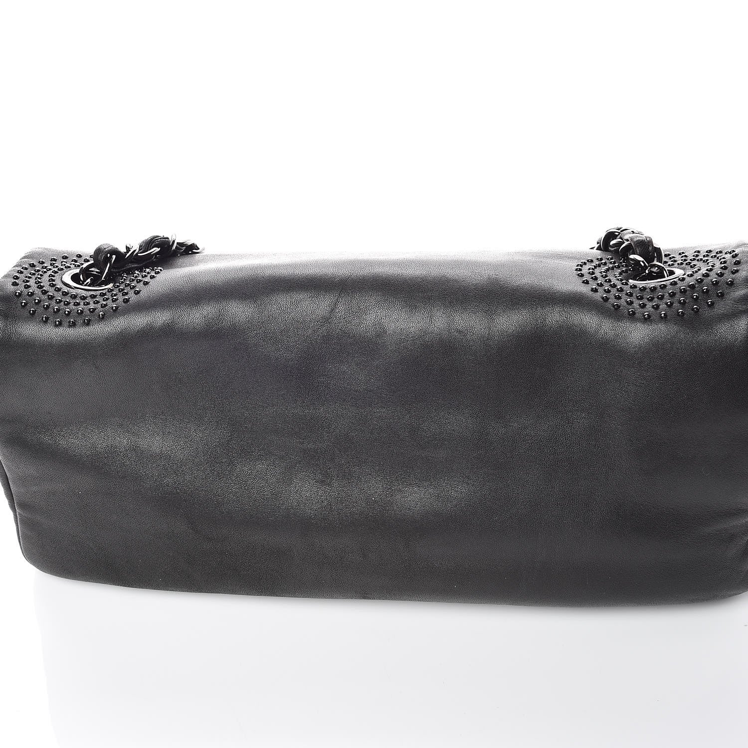 Chanel Lambskin Studded CC East West Flap Black 14 of 16