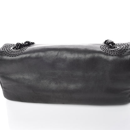 Chanel Lambskin Studded CC East West Flap Black 14 of 16