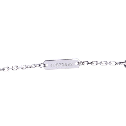 Van Cleef & Arpels 18K White Gold Chalcedony Vintage Alhambra Pendant Necklace 7 of 9