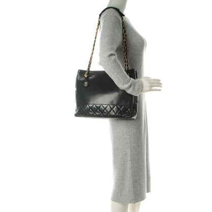 Chanel Lambskin Shopping Tote Black 2 of 8