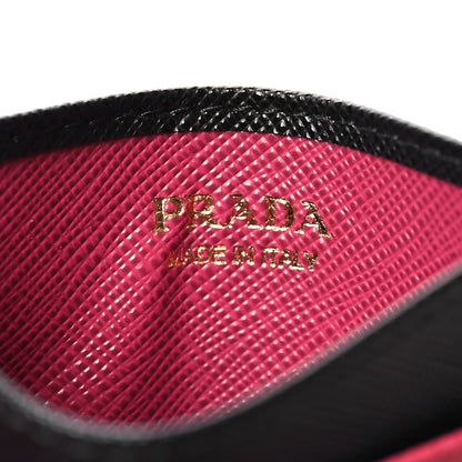 Prada Saffiano Card Holder Black Ibisco 6 of 7