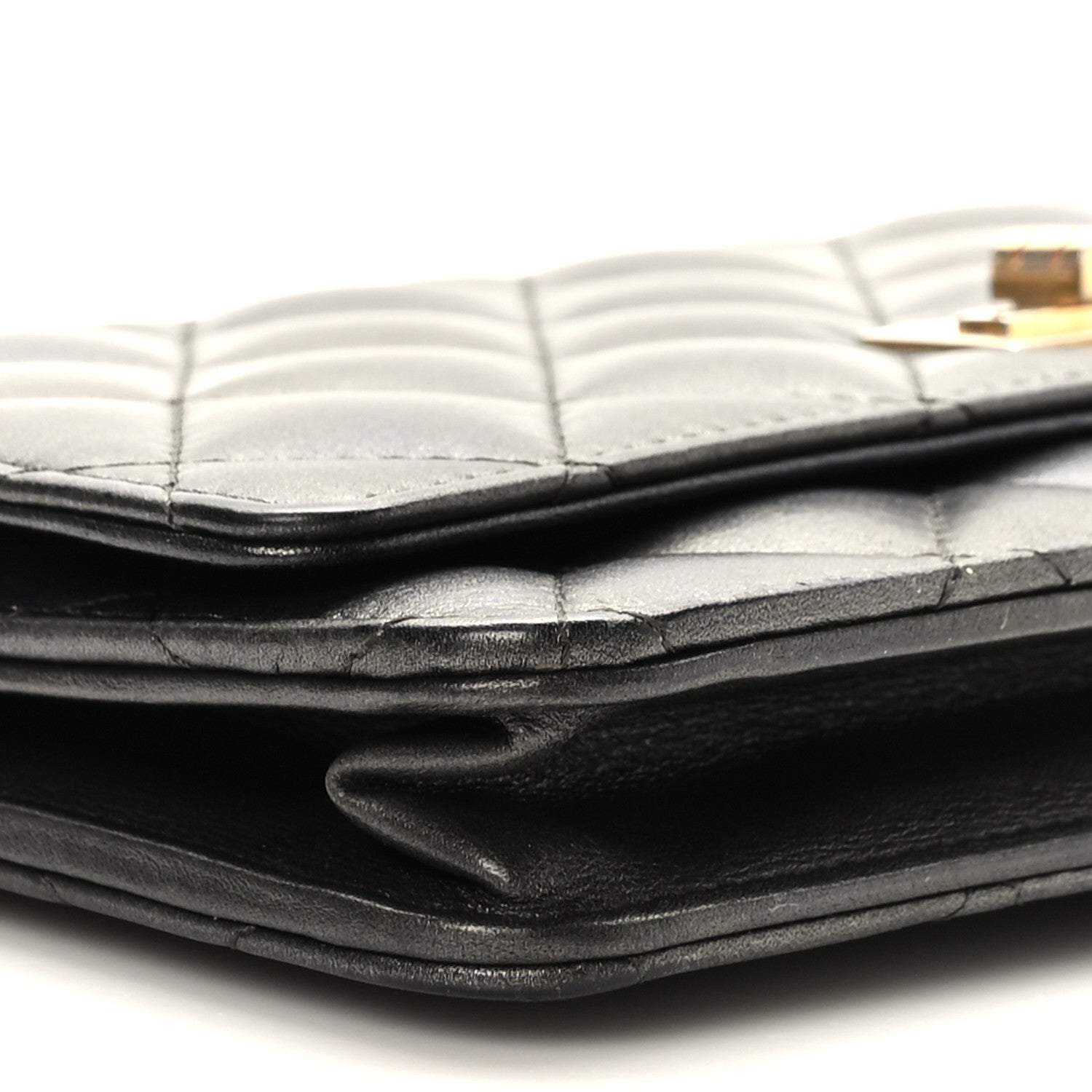 Chanel Metallic Calfskin Quilted 2.55 Reissue Wallet On Chain WOC Grey 8 of 9