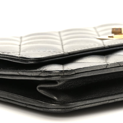 Chanel Metallic Calfskin Quilted 2.55 Reissue Wallet On Chain WOC Grey 8 of 9