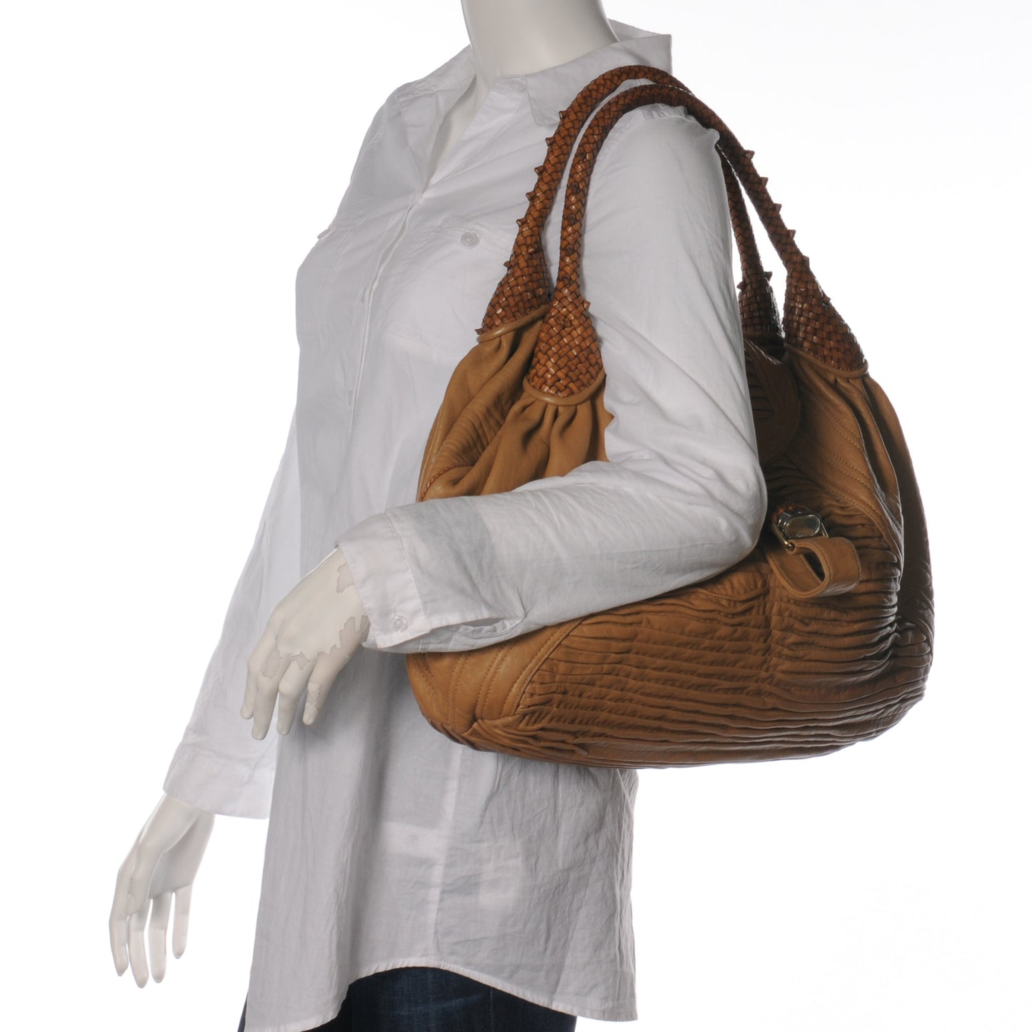 Nappa Pleated Spy Bone