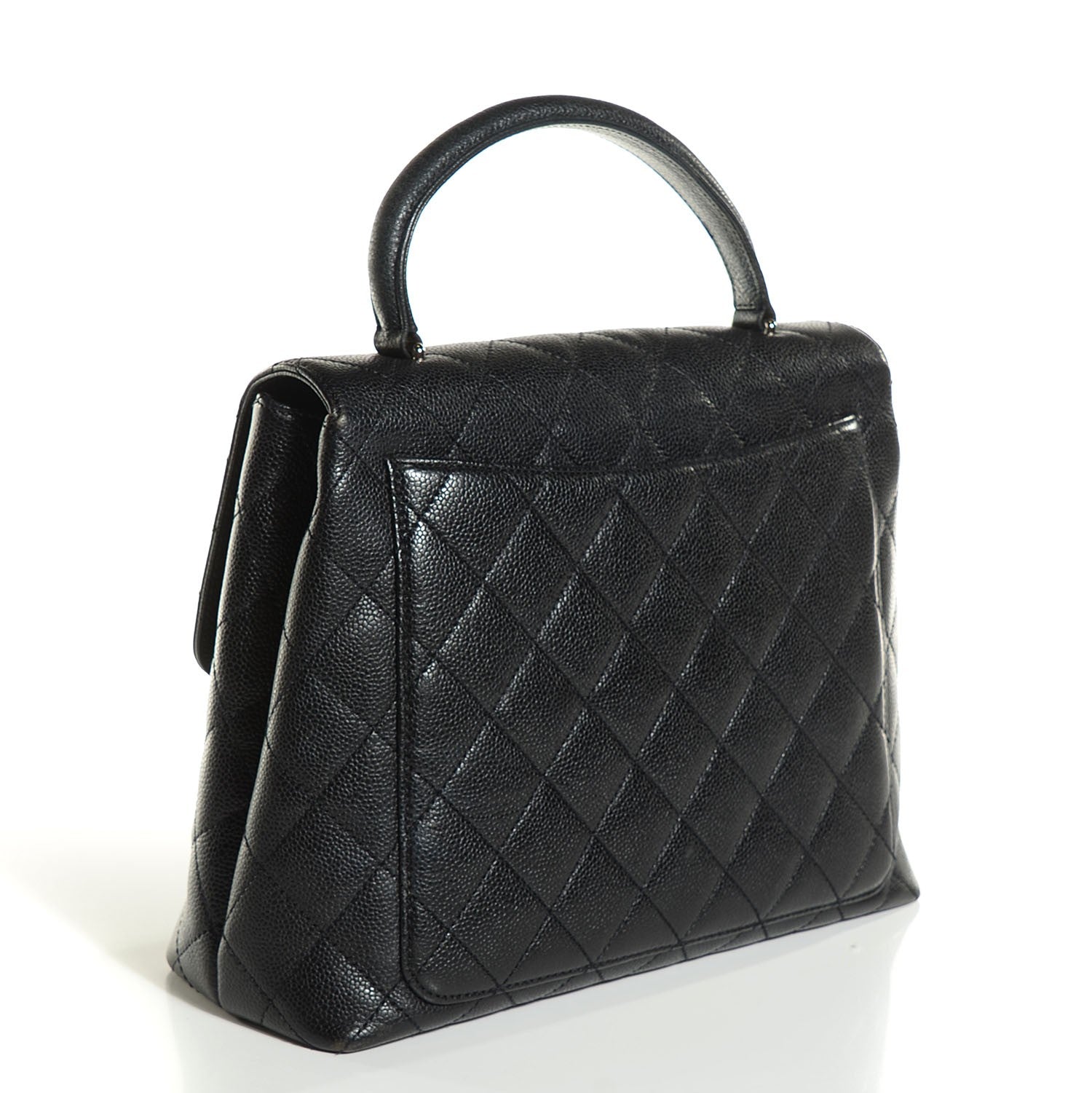 Chanel Caviar Quilted Jumbo Kelly Flap Black 2 of 8