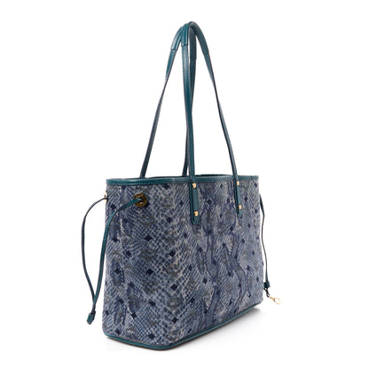 MCM Visetos Medium Project Reversible Shopper Tote Blue 6 of 21