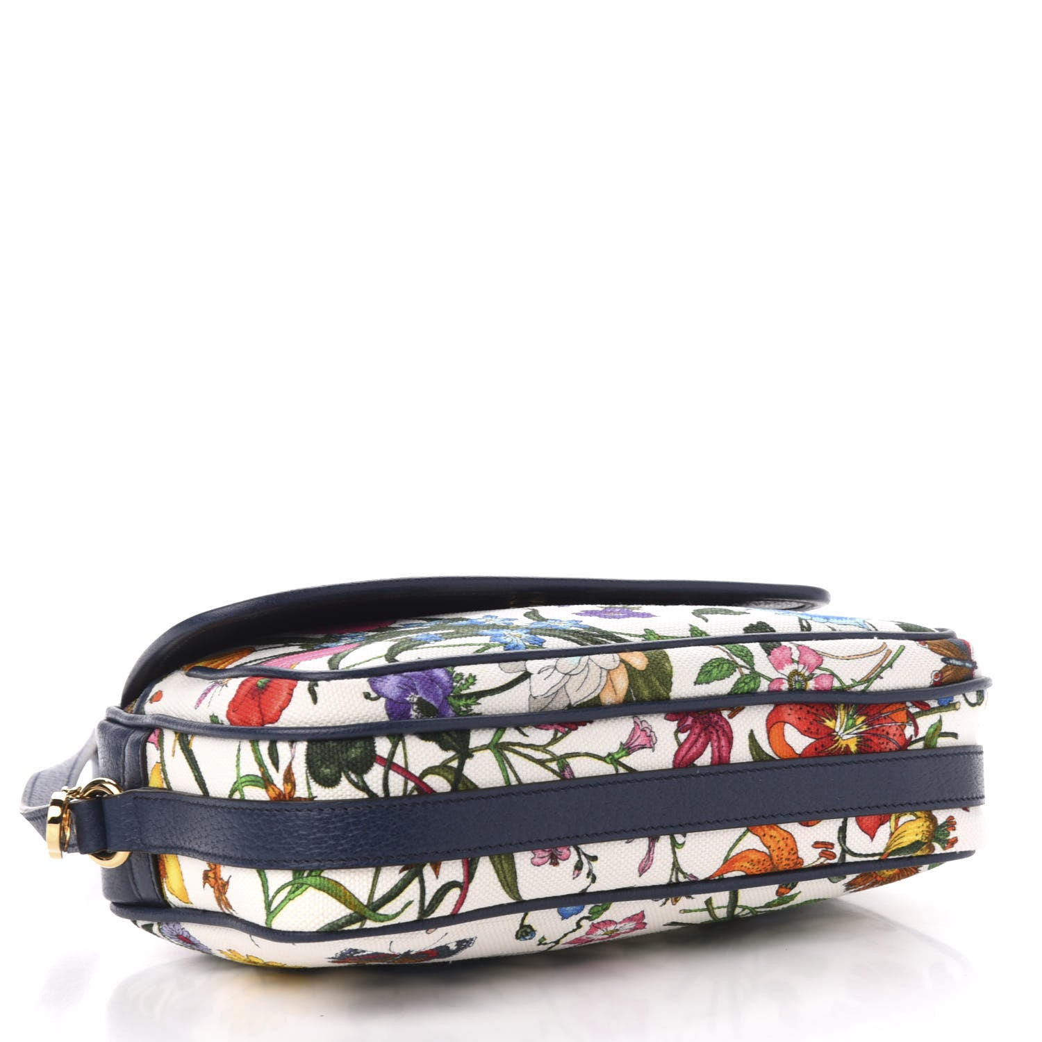 Gucci Canvas Flora Floral Shoulder Bag White Blue Agata Mulitcolor 4 of 11