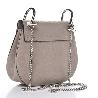 Chloe Grained Lambskin Mini Drew Shoulder Bag Motty Grey 3 of 6