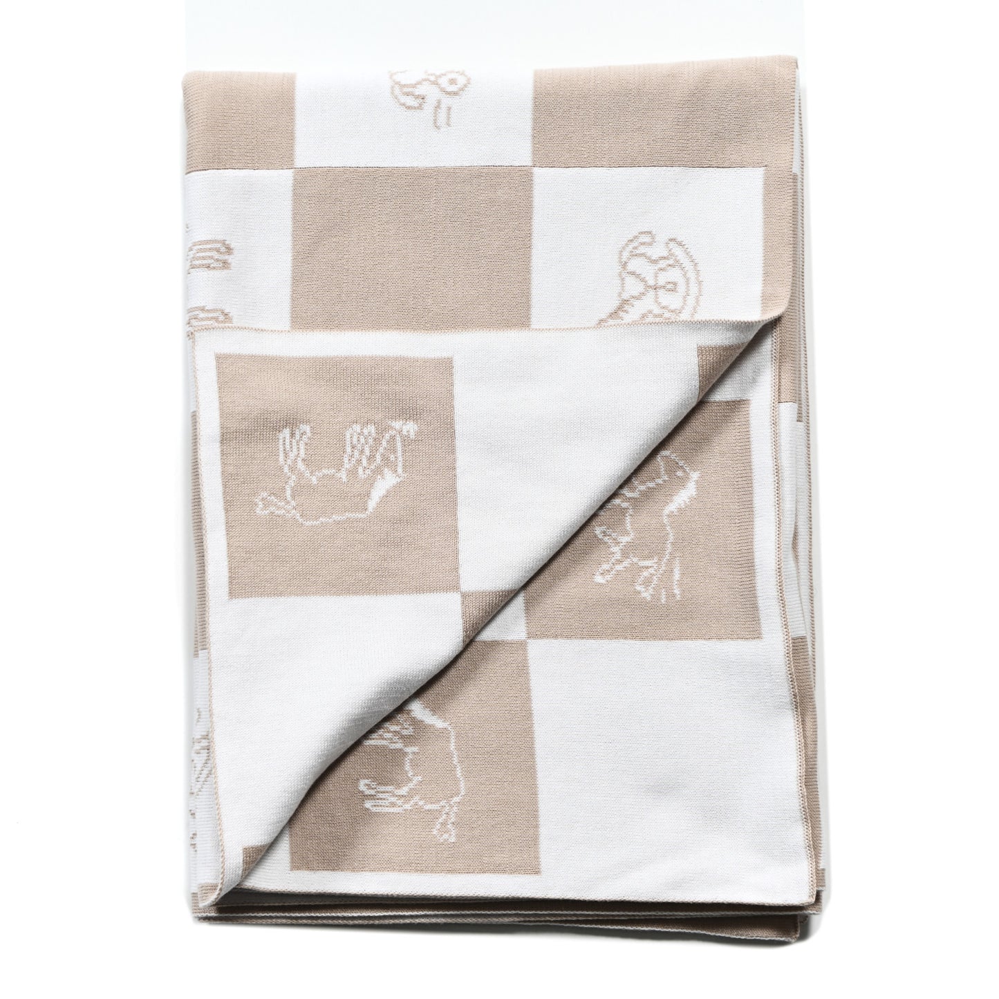 Cotton Knit Adada Baby Blanket Naturel