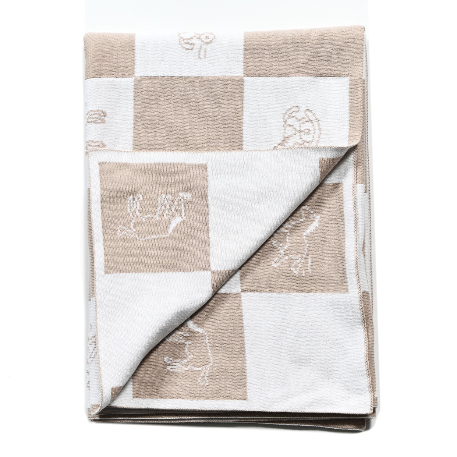 Hermes Cotton Knit Adada Baby Blanket Naturel 2 of 3