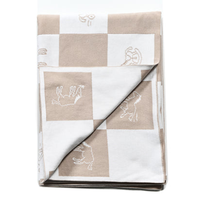 Hermes Cotton Knit Adada Baby Blanket Naturel 2 of 3