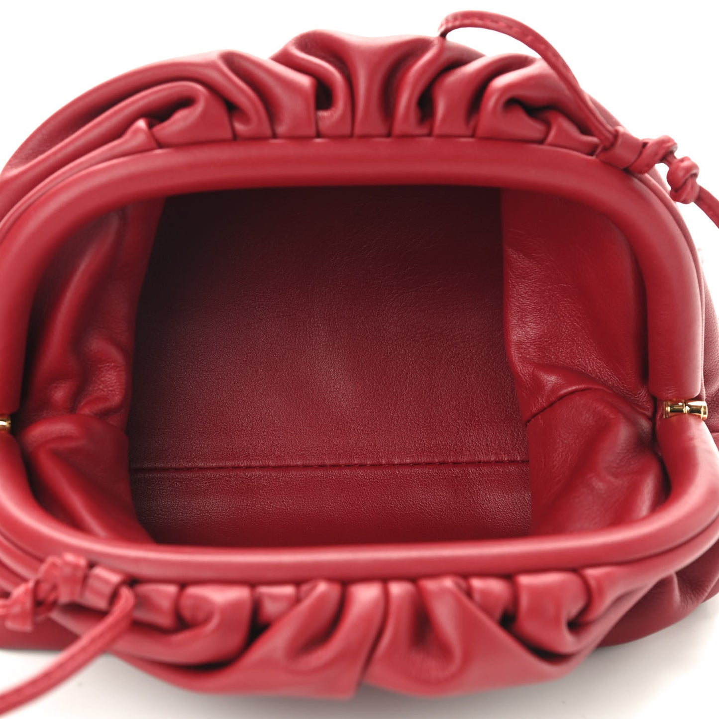 Butter Calfskin The Mini Pouch Dark Red