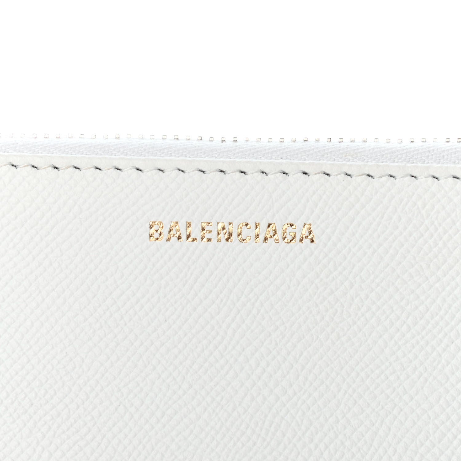 Balenciaga Signature Grained Calfskin Large Ville Zip Pouch White 8 of 8