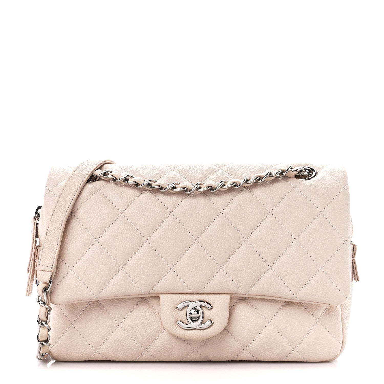 Chanel Caviar Quilted Medium Casual Journey Flap Ivory 1 of 14