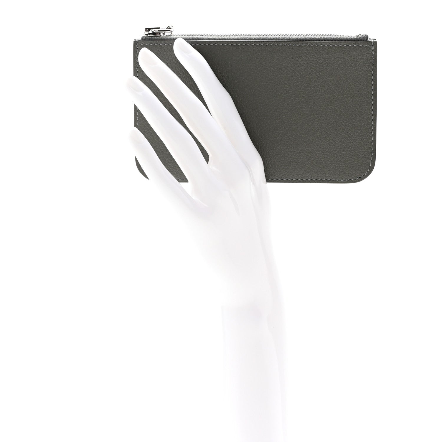 Hermes Evercolor Zipengo Chaine D'Ancre Card Holder Gris Meyer 2 of 9