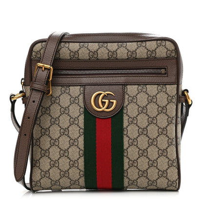 Gucci GG Supreme Monogram Web Small Ophidia Messenger Bag Brown 1 of 12