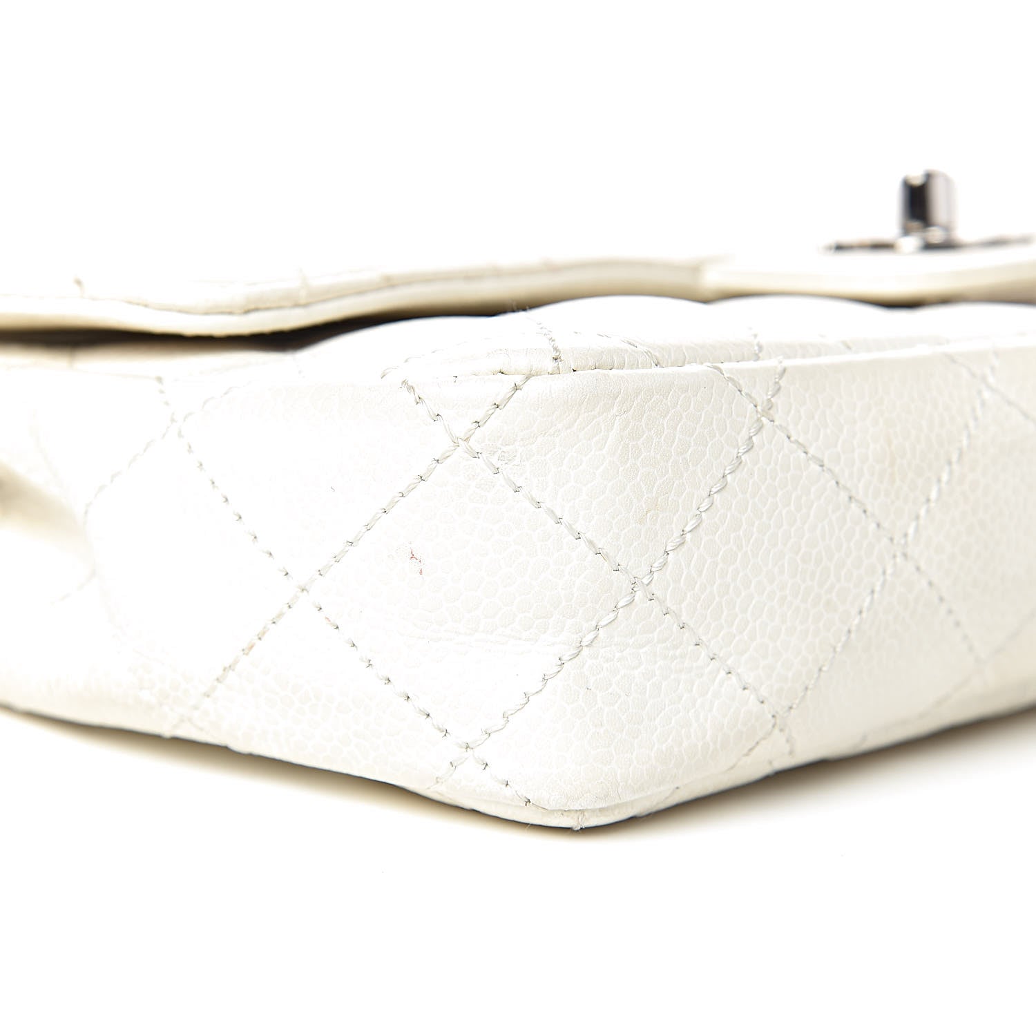 Chanel Caviar Quilted East West Flap White 14 of 17