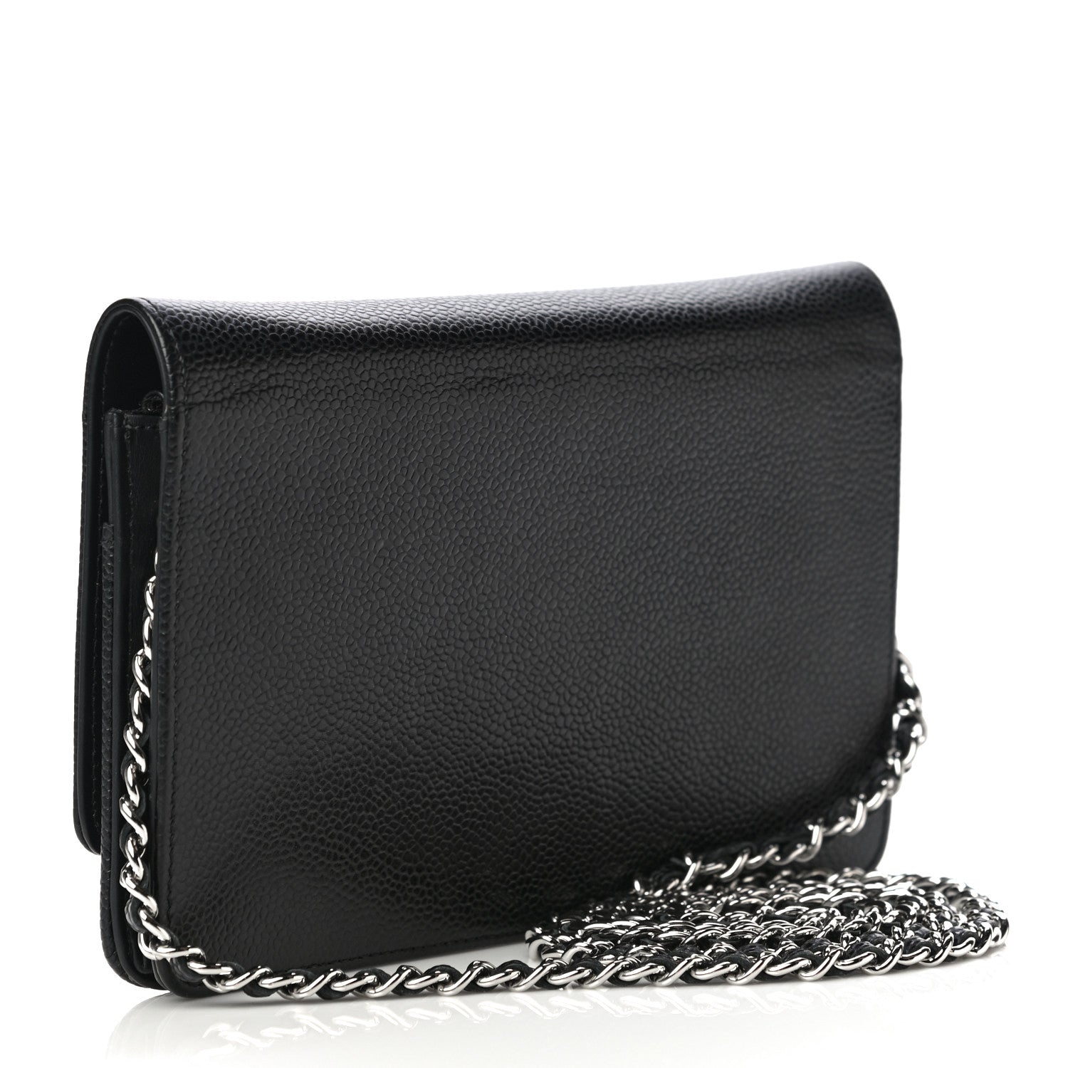Chanel Caviar Timeless CC Wallet On Chain WOC Black 3 of 15