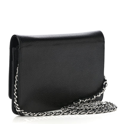 Chanel Caviar Timeless CC Wallet On Chain WOC Black 3 of 15